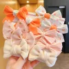 Cute Flower Gauze Plaid Bowknot Hair Bands for Kids