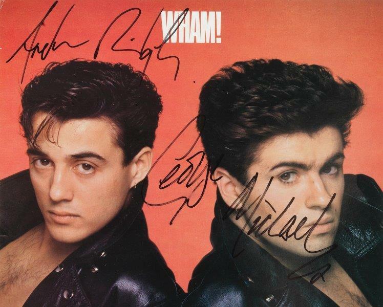 REPRINT - WHAM George Michael - Andrew Ridgeley Signed 8 x 10 Photo Poster painting Poster RP