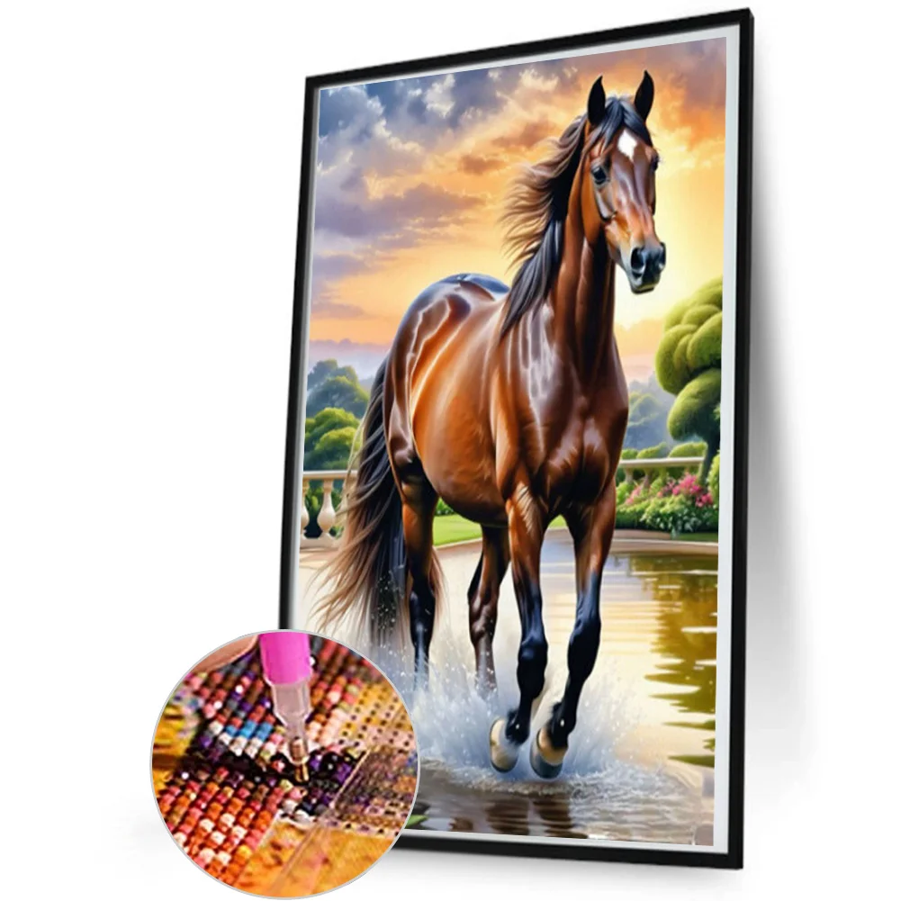 Diamond Painting - Full Round Drill - Horse(Canvas|35*50cm)
