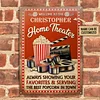 Movie theater popcorn Metal Signs Custom Name