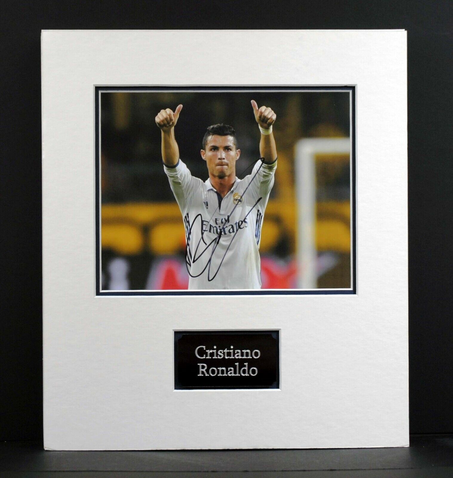 Cristiano RONALDO Signed & Mounted RARE Real Madrid Photo Poster painting Display AFTAL RD COA