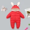 Autumn Winter Overall Infant Baby Down Cotton Thickened Romper