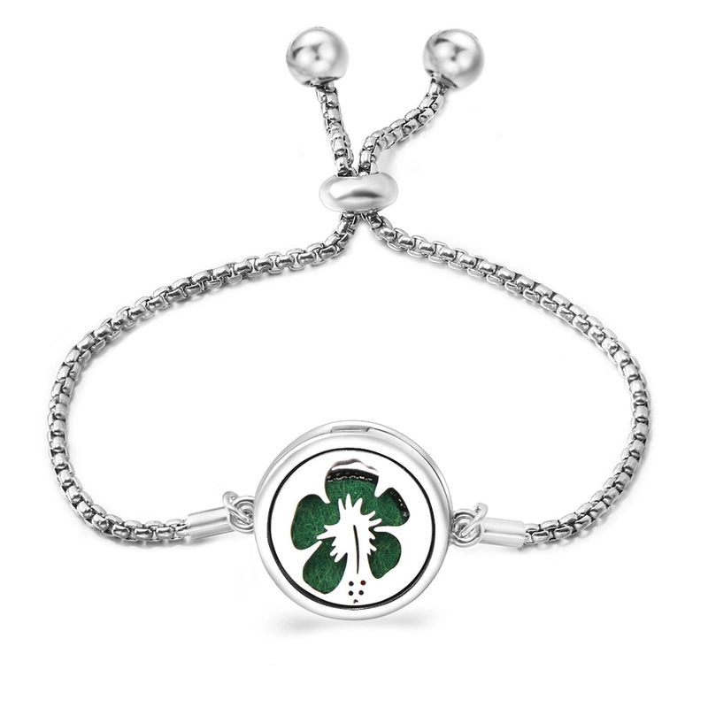 Fashion Angel Wings Aromatherapy Pendant Bracelet Essential Oil Diffuser Stainless Steel Bracelet Adjustable Women Simple