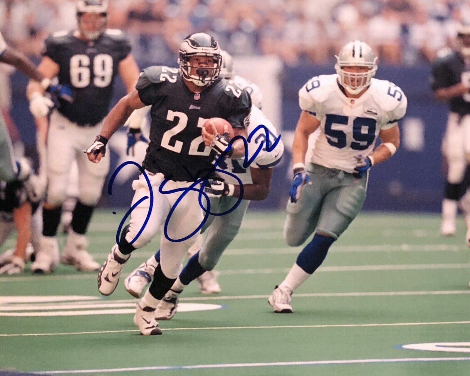 Duce Staley Autographed Signed 8x10 Photo Poster painting ( Eagles ) REPRINT