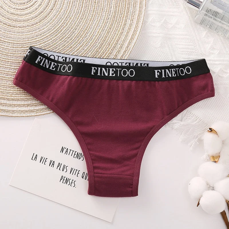 2021 Cotton Women's Panties Letter Waist Underwear Female Underpants Comfortable Lady Low-Rise Panty Female Lingerie M-XL