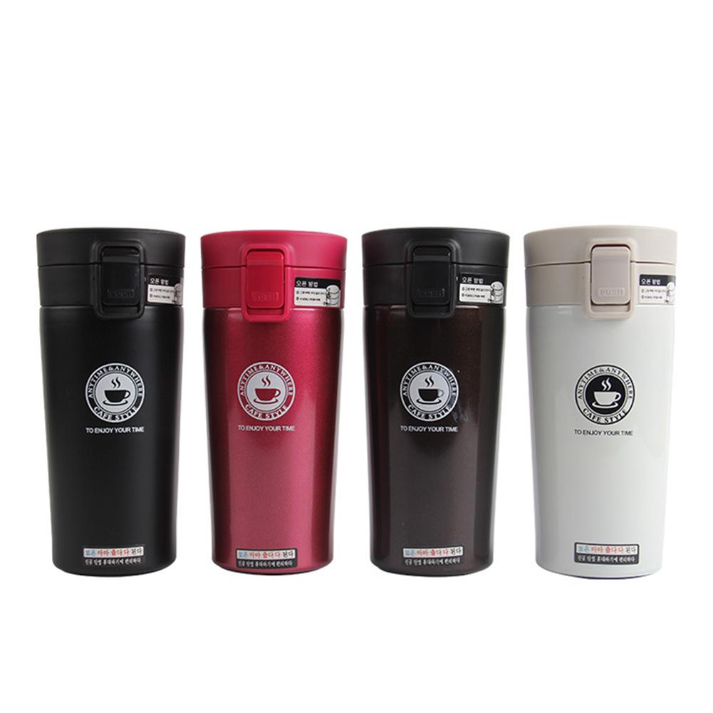 

380ml Double Layers Stainless Steel Thermo Cups Mug Bottle Vacuum Flasks, Black, 501 Original