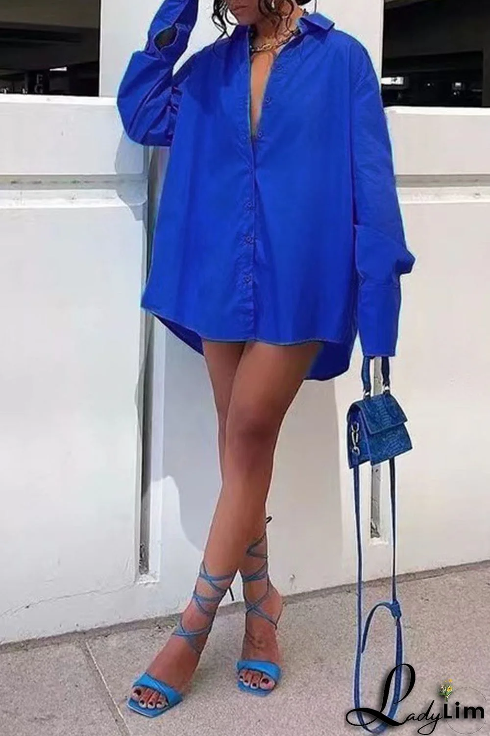 Orange Casual Solid Patchwork Buckle Turndown Collar Long Sleeve Two Pieces