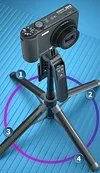 A14 Aluminum Alloy Quadruped Bluetooth Selfie Stick Outdoor Live Streaming Stand