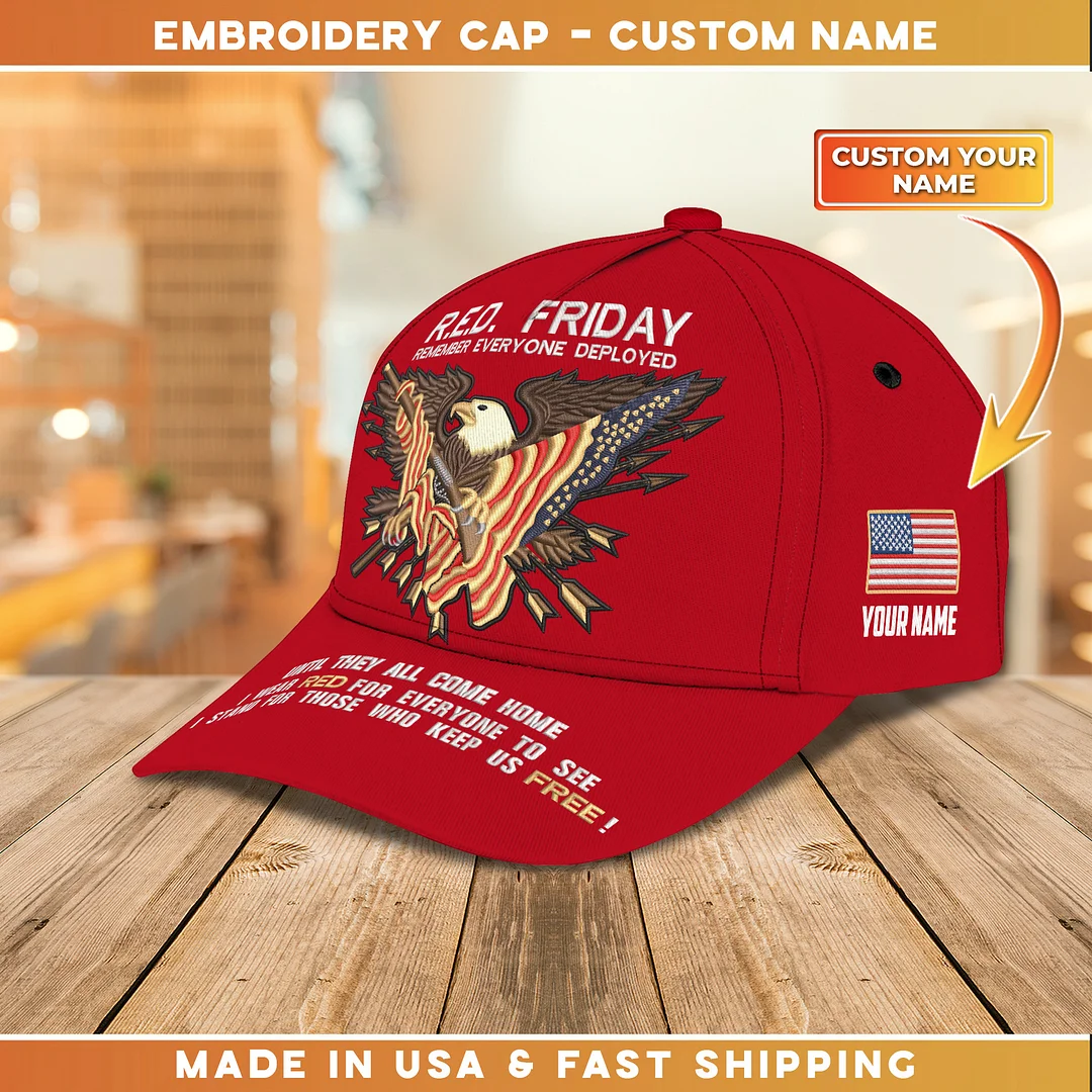 Embroidery Cap - R.E.D Friday Red Friday Personalized Embroidery Cap (Embroidery Cap)