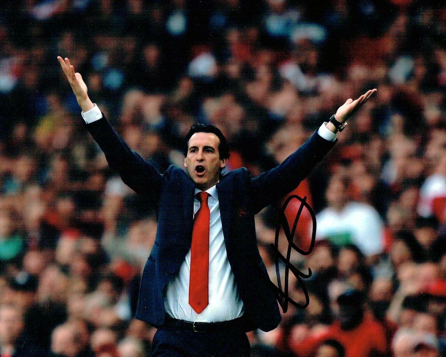 Unai EMERY Arsenal Former Head Coach SIGNED COA Autograph 10x8 Photo Poster painting AFTAL