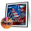 Diamond Painting-Full Round Drill Flag Eagle(30*30CM)