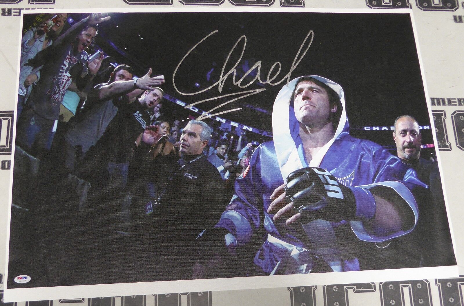 Chael Sonnen Signed UFC 20x30 Canvas Photo Poster painting PSA/DNA COA Walkout Picture Autograph