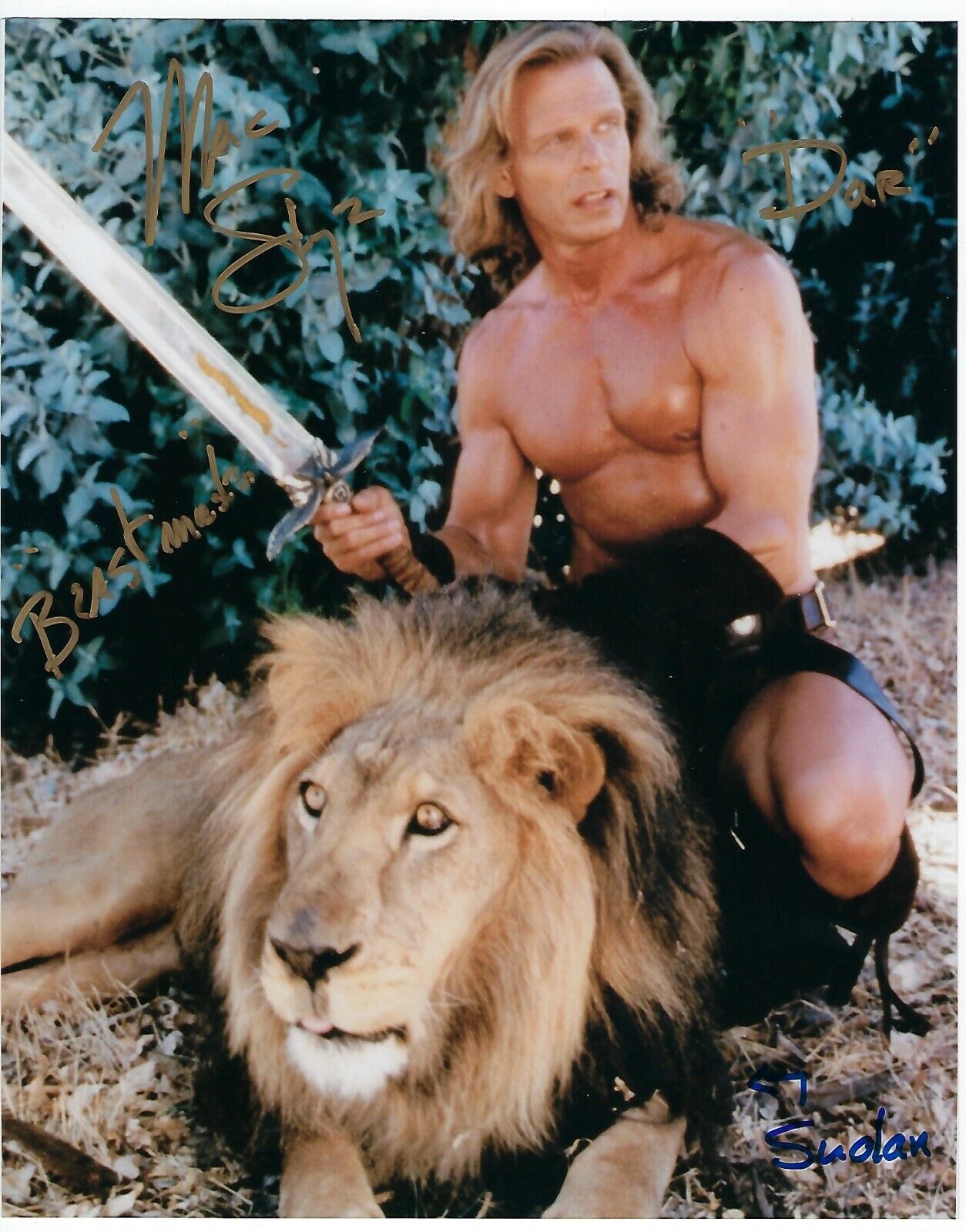 Marc Singer - Beastmaster signed Photo Poster painting