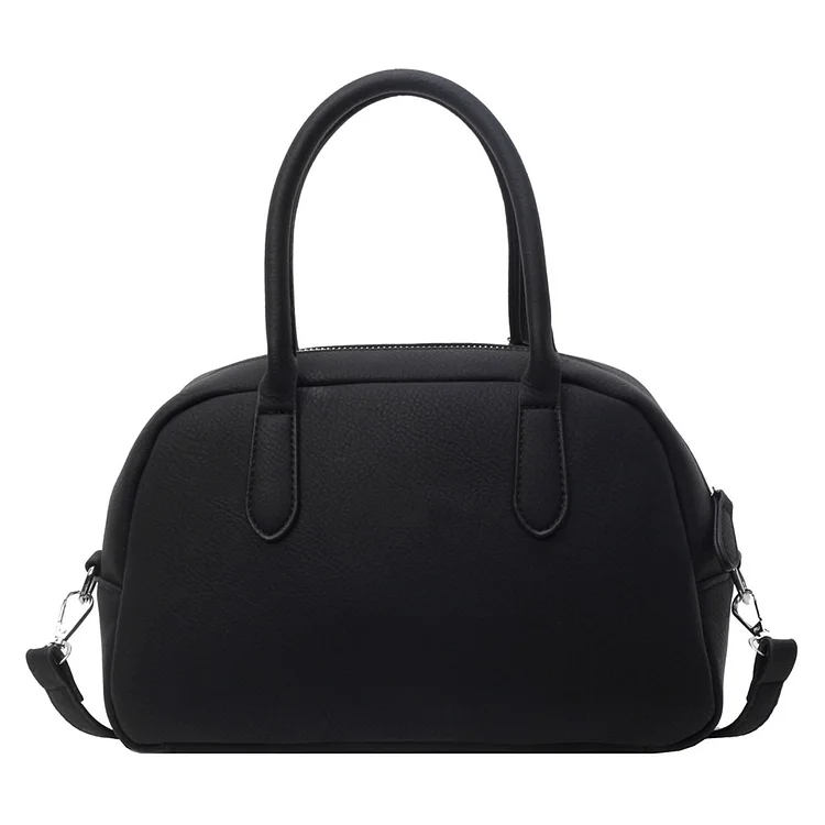 Women Fashion Shoulder Bag Solid Color PU Leather Adjustable Strap Chic Hobo Bag
