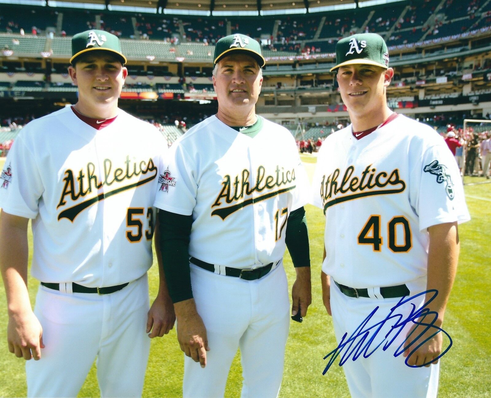 Signed 8x10 ANDREW BAILEY Oakland A's Autographed Photo Poster painting - COA