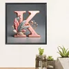 Diamond Painting-DIY Full Round Drill Feather Letter K