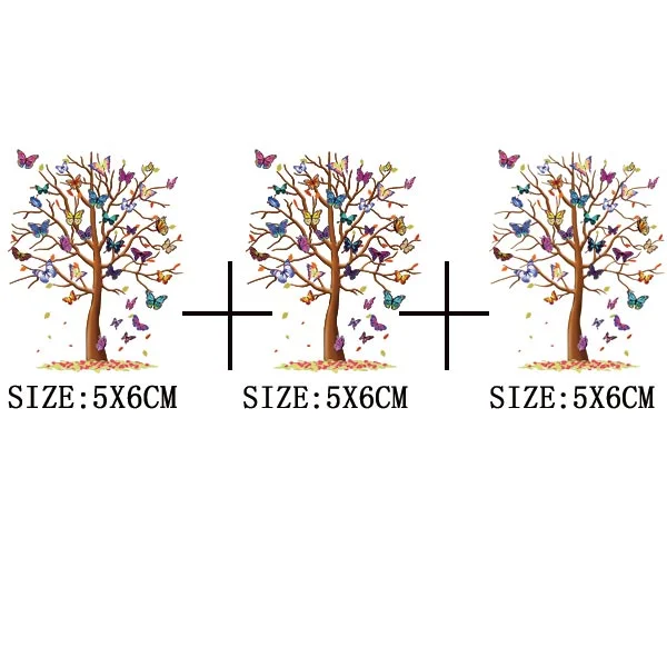 Beautiful Tree Thermal Stickers On T-shirt DIY Washable Iron On Transfer For Clothing Pretty Design On Woman Clothes Patch Decor