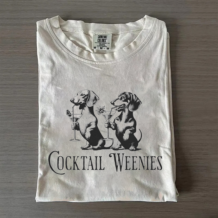 Cocktail Weenies Dachshund Funny T-shirt