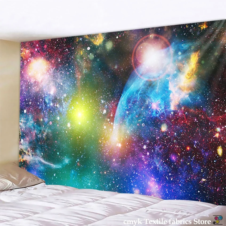 Tapestry psychedelic pattern yoga throw beach throw carpet Hippie Home Decor Wall Tapestry Blanket Galaxy Hanging Wall Tapestry