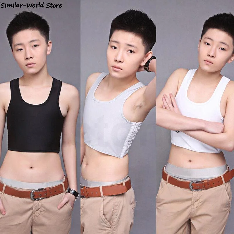 Wrapped chest lining is comfortable and soft Body shaping Breathable Buckle Short Chest Breast Binder Trans Casual Vest Tops