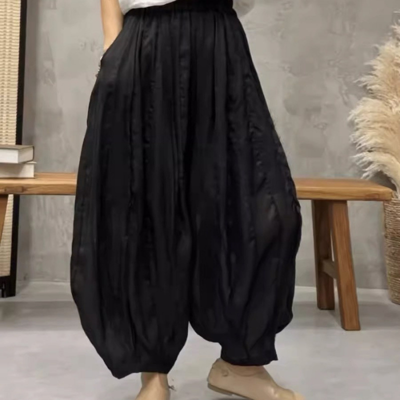 Simple Solid Color Wide Leg Pants