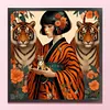 【Limited Stock Sale】Girl And Tiger-11CT Stamped Cross Stitch 50*50cm tapestrymarket