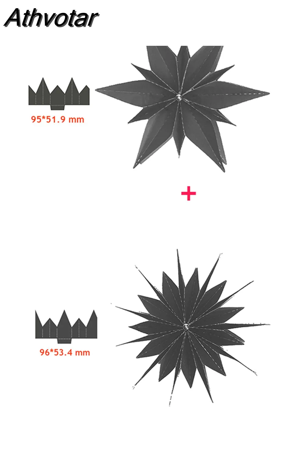 Athvotar styles 3D Folded Stars Creative Metal Cutting Dies for DIY Scrapbooking Paper Cards Crafts Making 2023 New