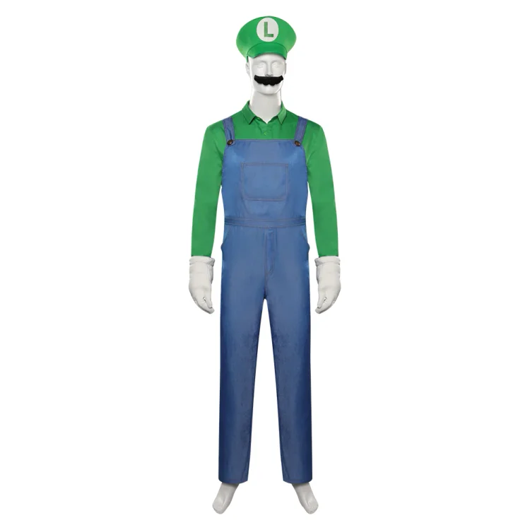 The Super Mario Bros. Movie-Luigi Cosplay Costume Outfits Halloween Carnival Party Suit