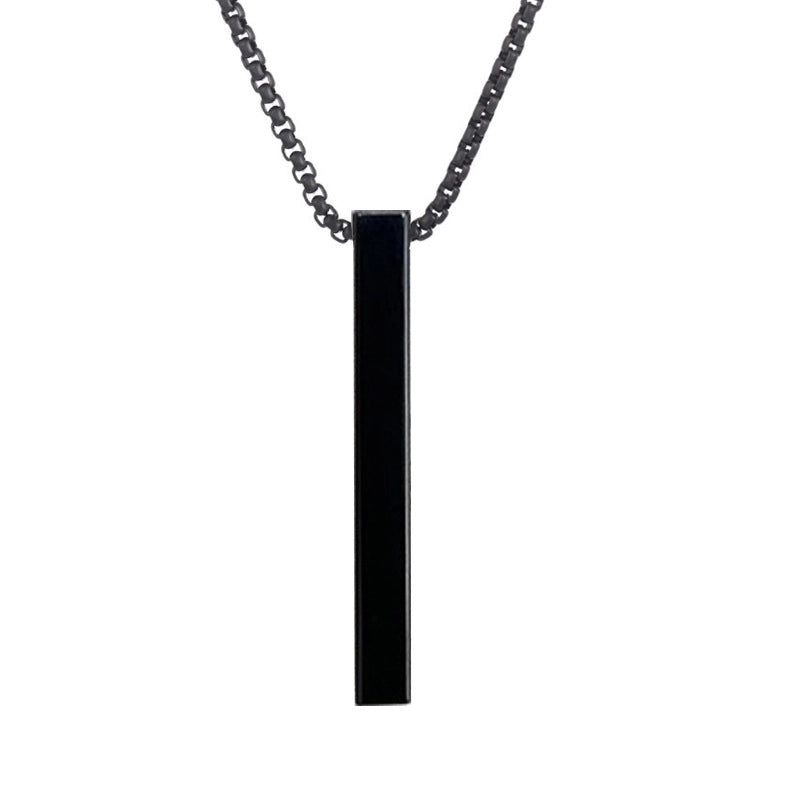 Minimalist Geometric Stainless Steel Titanium Steel Plating Men’s Pendant Necklace