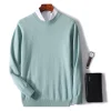 New Men's Round Neck Casual Business Knitted Cashmere Sweater