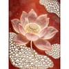 DIY Pearl Painting Lotus for Home Decor with Frame(30x40cm)