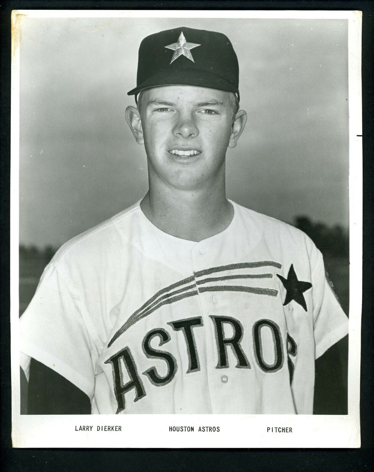 Larry Dierker 1968 Houston Astros Team Issued Press Original Photo Poster painting