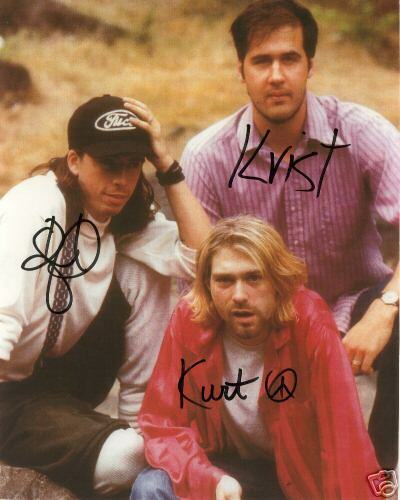 NIRVANA - BAND SIGNED Autographed Signed 8x10 Reprint Photo Poster painting Kurt Cobain !