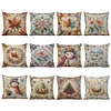 Flower Snowman Egg-11CT Stamped Cross Stitch Pillowcase 45*45cm