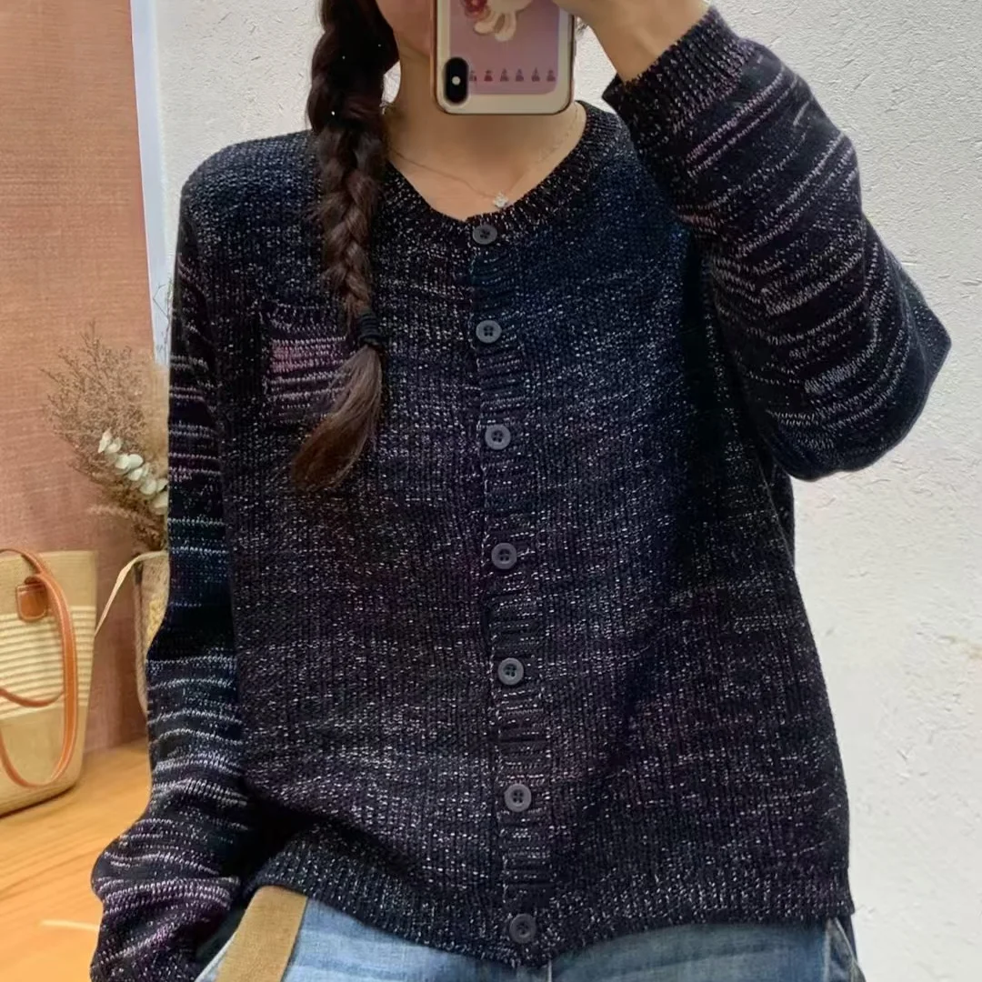 Chicfifth Sweater Women Winter Long Sleeve High Quality Autumn Vintage Top Knitted Cardigan