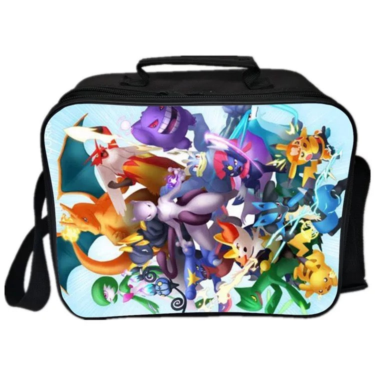 Mayoulove Detective Pokemon Go Pikachu #21 PU Leather Portable Lunch Box School Tote Storage Picnic Bag-Mayoulove