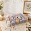 9Psc Pumpkin +24Pcs Round Bottles Diamond Painting Containers Multi Purpose Portable Plastic Case Box with Stickers & Compartments Arts Crafts Storage Bottle for Hardware Rhinestone (9-24pcs)