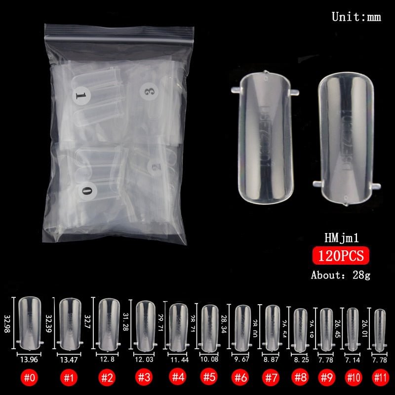 Quick Building Nail Mold Tips Nail Dual Forms Finger Extension Nail Art UV Extend Gel Nail Extension Tool
