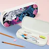 (US Local)Wolf Pattern DIY Diamond Pencil Case Pens Brushes Accessories Travel Pencil Box