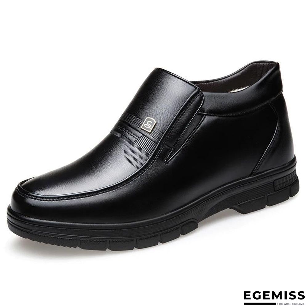 Man Winter Boots Quality Soft Leather Father Shoes Brands White Wool Inner Boots Man Snow Leather Boots | EGEMISS