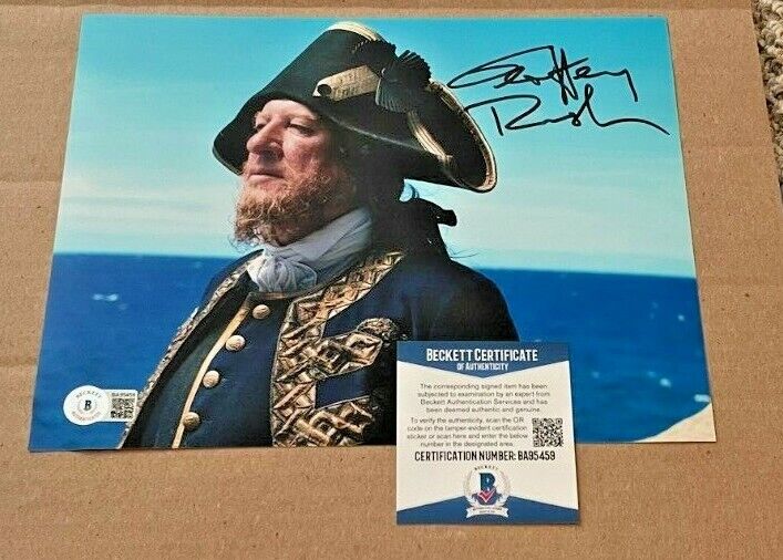 GEOFFREY RUSH SIGNED PIRATES OF THE CARIBBEAN 8X10 Photo Poster painting BECKETT CERTIFIED #2