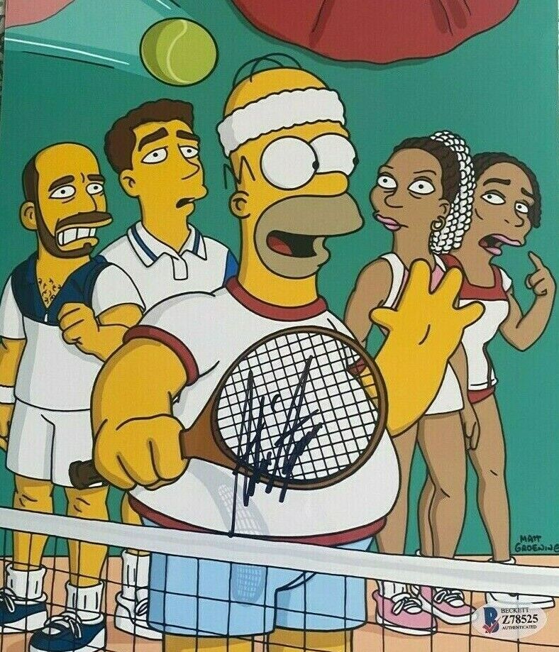 Andre Agassi Signed Autographed 8x10 Photo Poster painting Simpsons Beckett Authentication COA