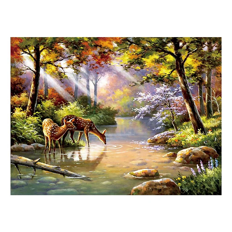 Pool - 11CT 3 Strands Threads Printed Cross Stitch Kit - 60x45cm(Canvas)