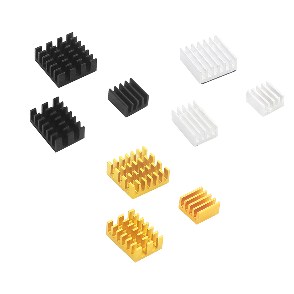 

3pcs Set Aluminum Heatsink for Raspberry Pi 4B Cooler Heat Sink Cooling Pad, Gold, 501 Original