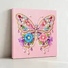 Flower Butterfly Art Diamond Painting Kit for Adults Home Decor 25x25cm With Frame