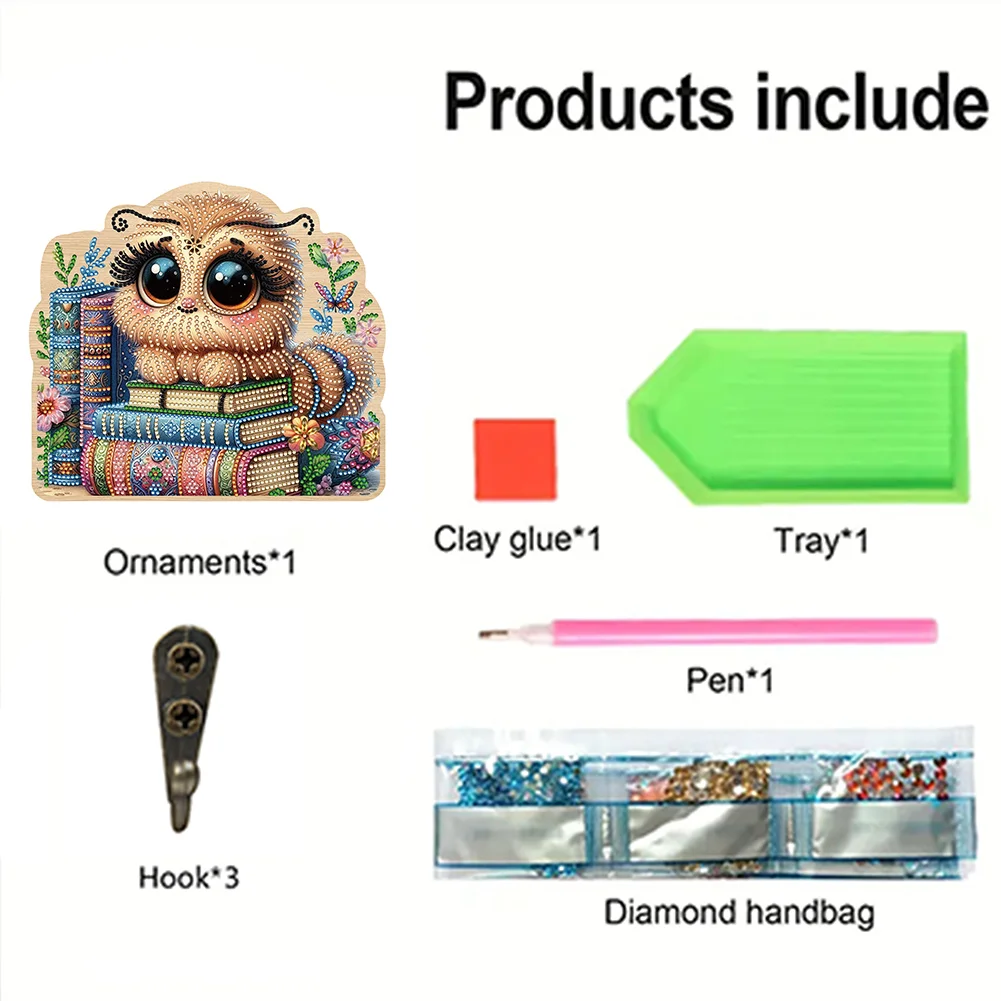 DIY Bee 3 Hooks Diamond Painting Pet Hook Rail Diamond Art Hanging Hooks