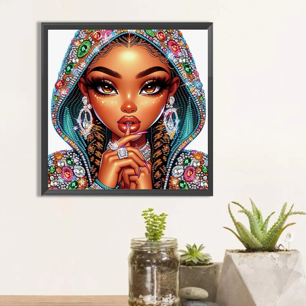 Diamond Painting - Partial Special Shaped Drill - Flower Beauty(Canvas|30*30cm)