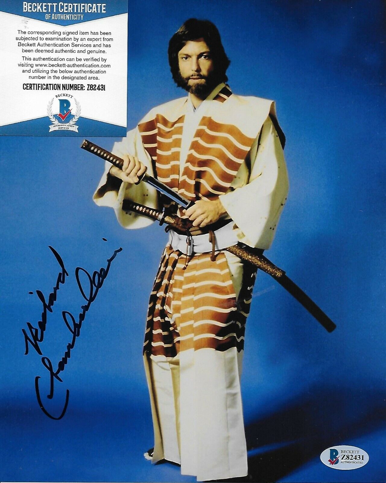 Richard Chamberlain Shogun Original Signed 8X10 Photo Poster painting w/Beckett COA