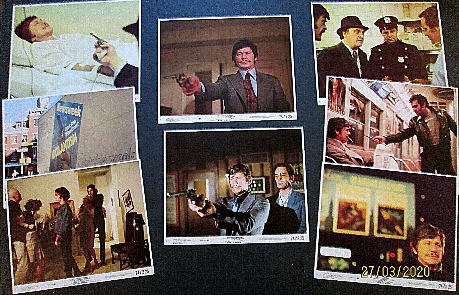 CHARLES BRONSON: (DEATH WISH) ORIG,1974 COLOR Photo Poster painting SET (CLASSIC 70,S FILM)