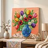 Framed Blue Vase -  DIY Button Art Painting Kit for Creativity DIY Pearl Dot Crafts for Gift Home Wall Decor 30*30CM